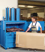 Baler Model 509:  The big door opening makes it
easy to fill and is perfect for large pieces of cardboard.