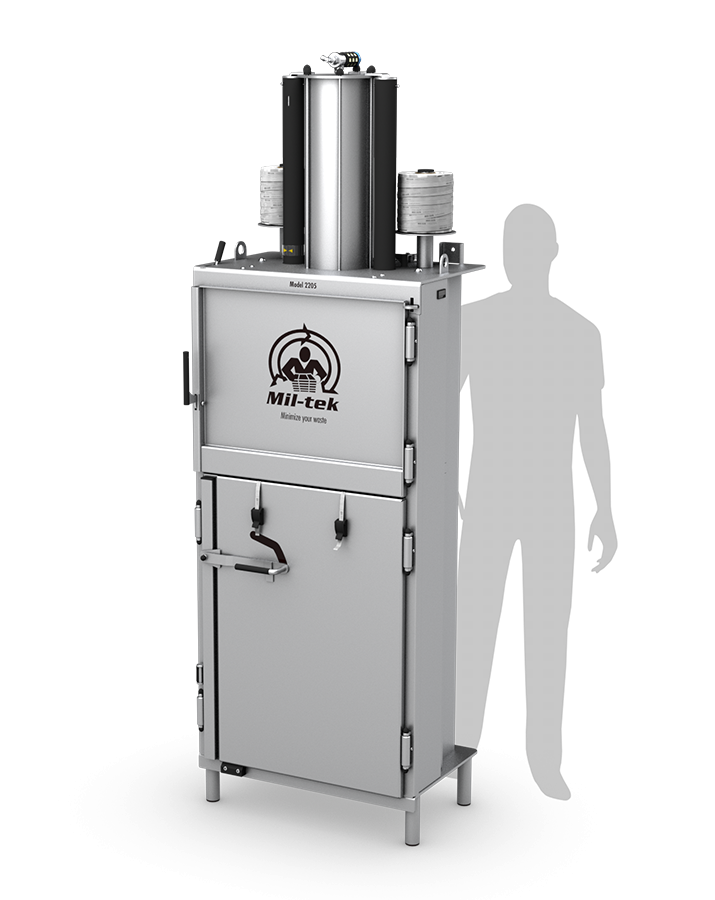 2205s Roestvrijstalen afvalbalenpers