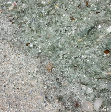 Glas recyclen met een glasbreker