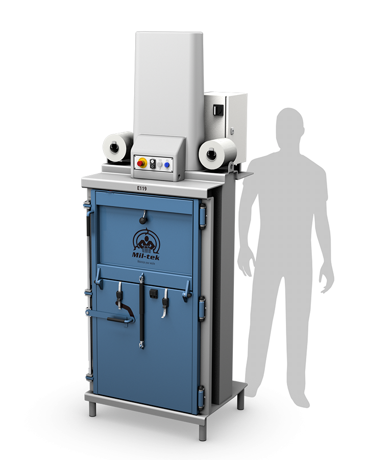 E119 Balenpers voor plastic en karton